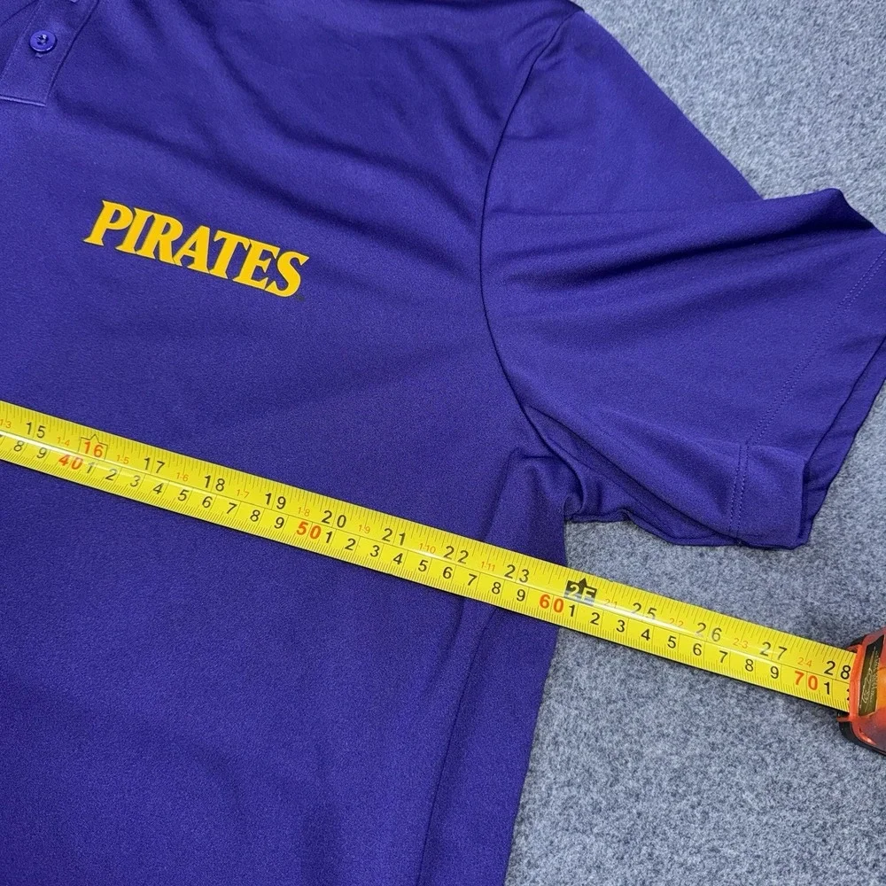 Adidas ECU Pirates Polo Shirt Purple Climalite 2XL East Carolina University
